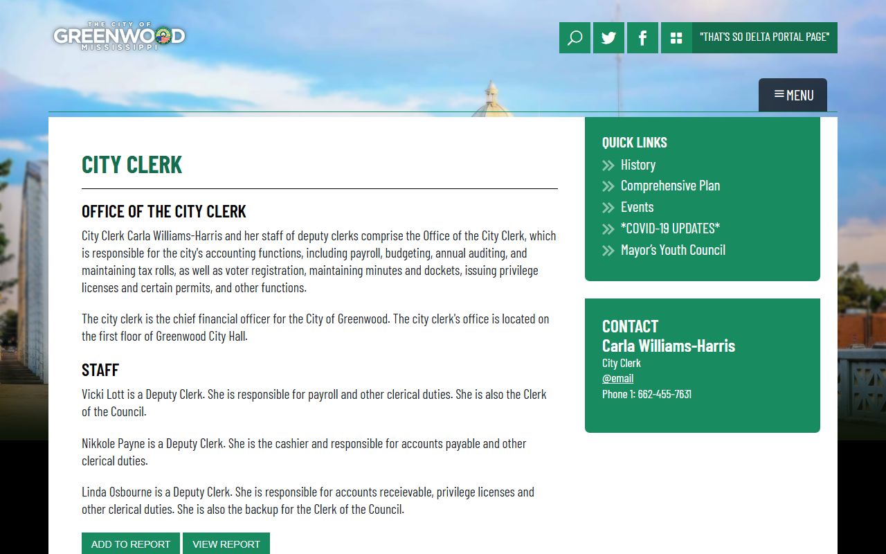 Leflore County court dockets and the Greenwood city clerk page