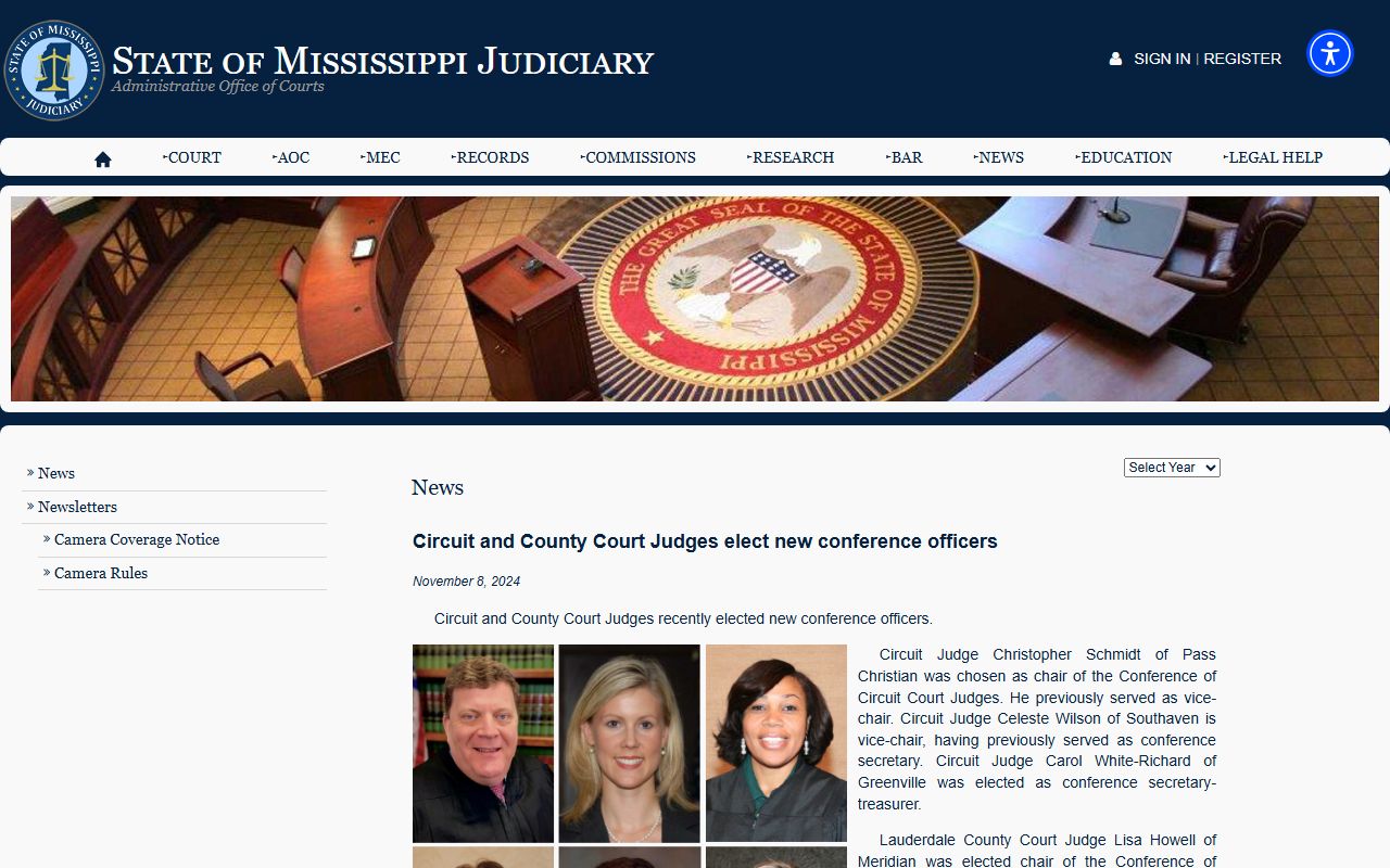 Leflore County criminal court records and Circuit Court judges news page