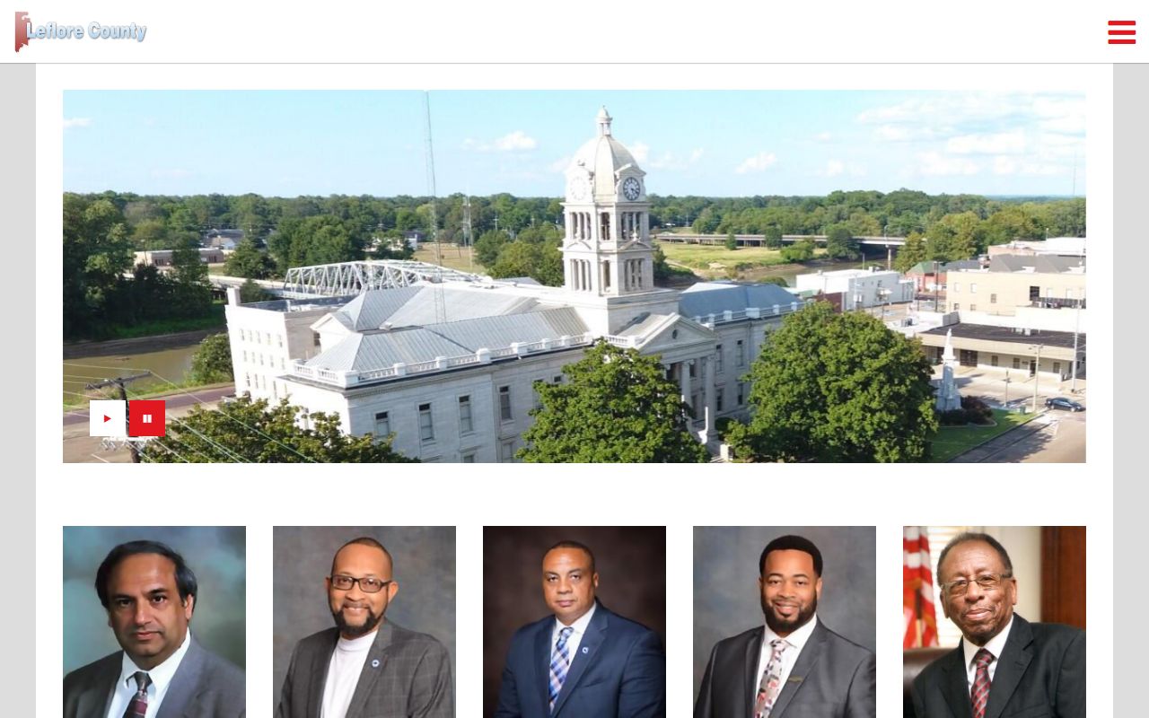 Leflore County court records portal on the county website