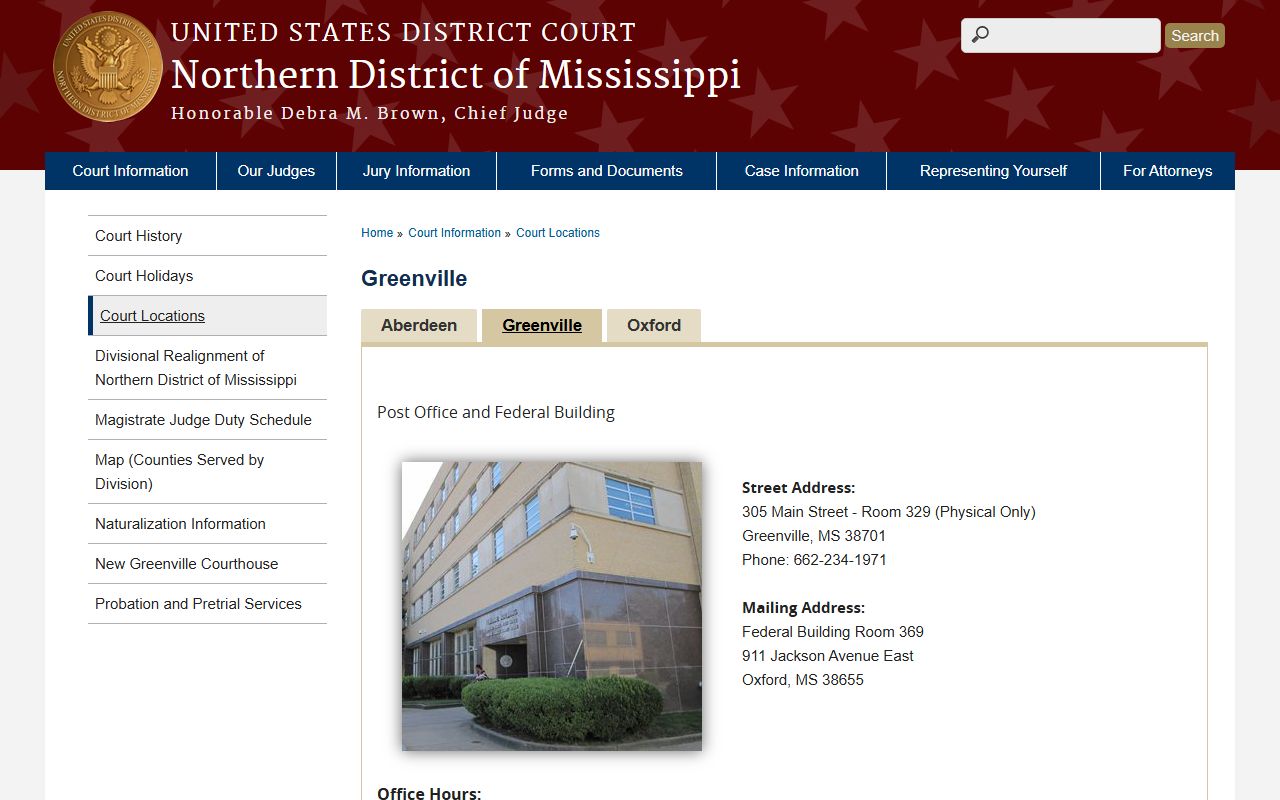 Leflore County probate records and the Greenville federal court location