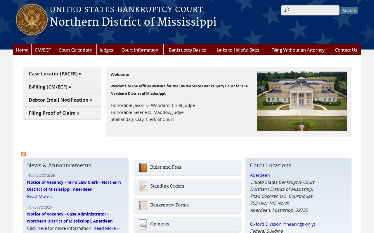 Leflore County probate records and Northern District bankruptcy court